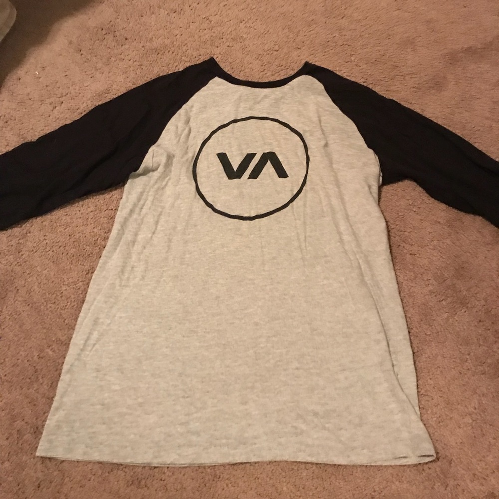 RVCA black & white baseball tee